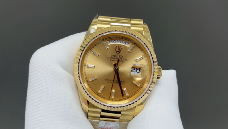 Best Edition with Automatic Movement Rolex Weekly Calendar 36mm Steel Belt Gold Watch